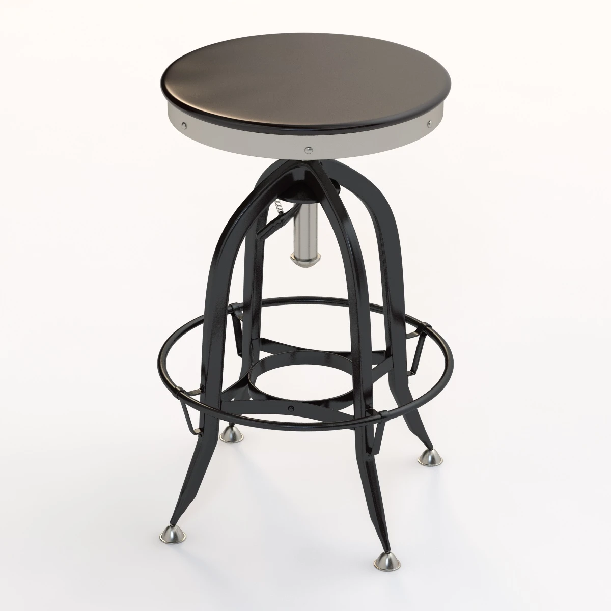 Detail Vintage Toledo Barstool 3D Model_05